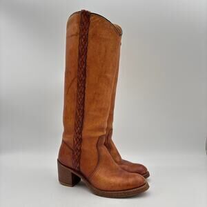 Vintage 70s Miss Capezio Braided Campus Boots Women's 5.5 M